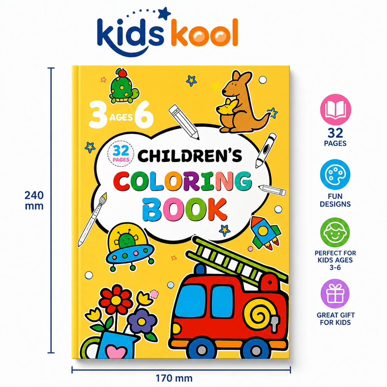 Kids Coloring Book Traffic 32 Pages Drawing and Coloring Book for Kids Age 3 to 6 Nepal for kids in Nepal