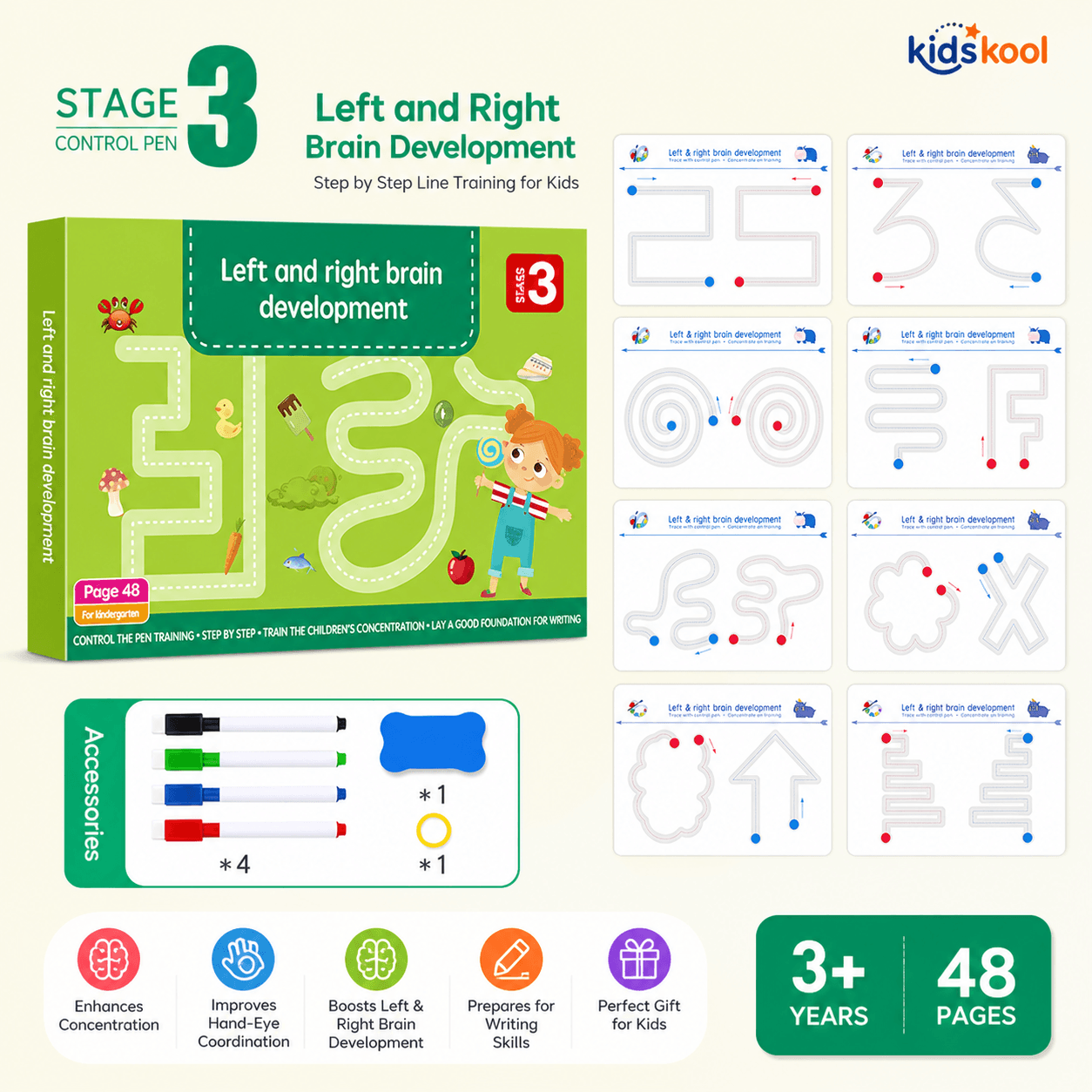 Pen Control Book for Kids Left and Right Brain Development Tracing Book Nepal for kids in Nepal
